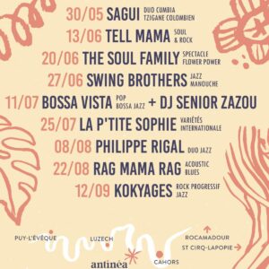 Programmation musicale Antinéa 2025